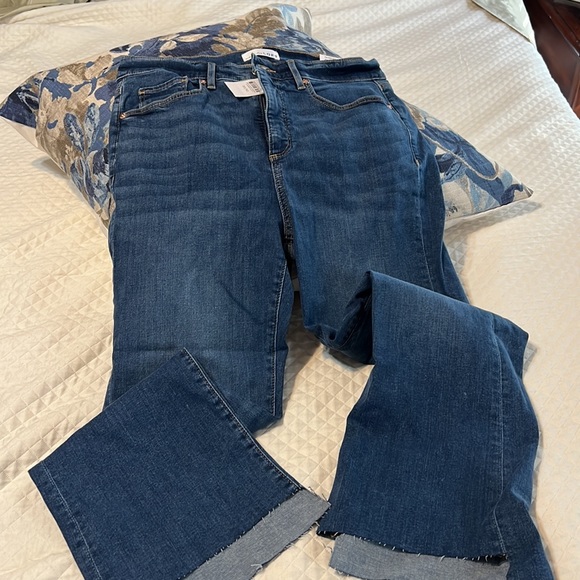 Loft kick flare crop jeans size 30/10 - Picture 2 of 6